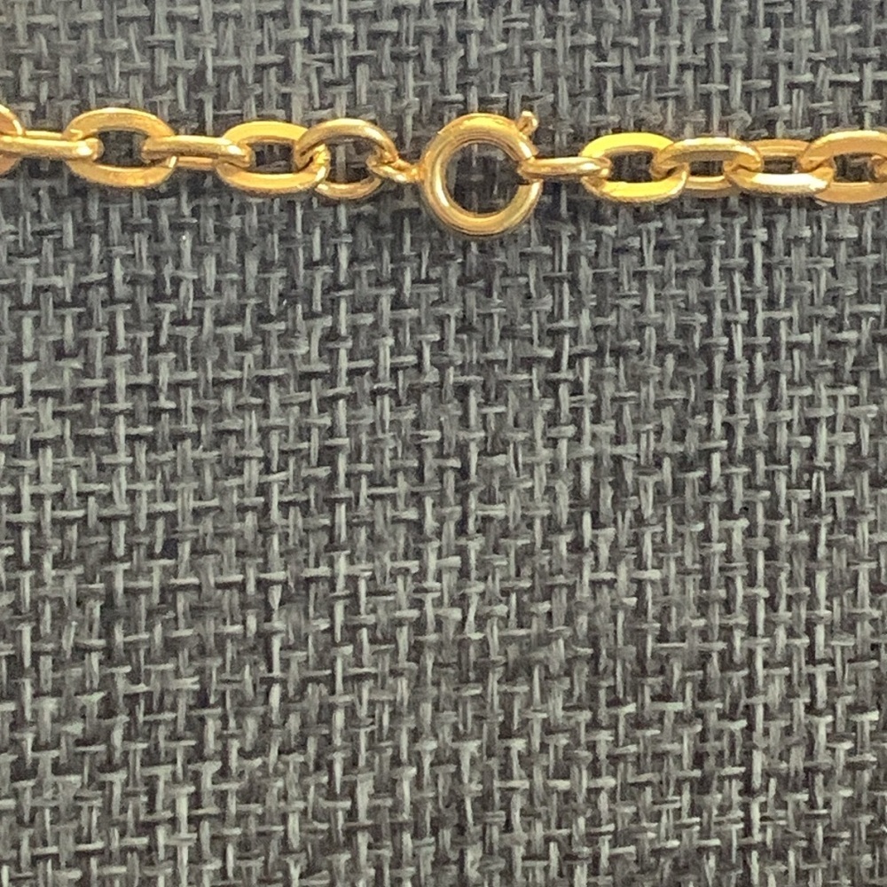 Vintage Gold Tone Long Necklace (23”) & Elephant Pin/Brooch - Picture 6 of 8